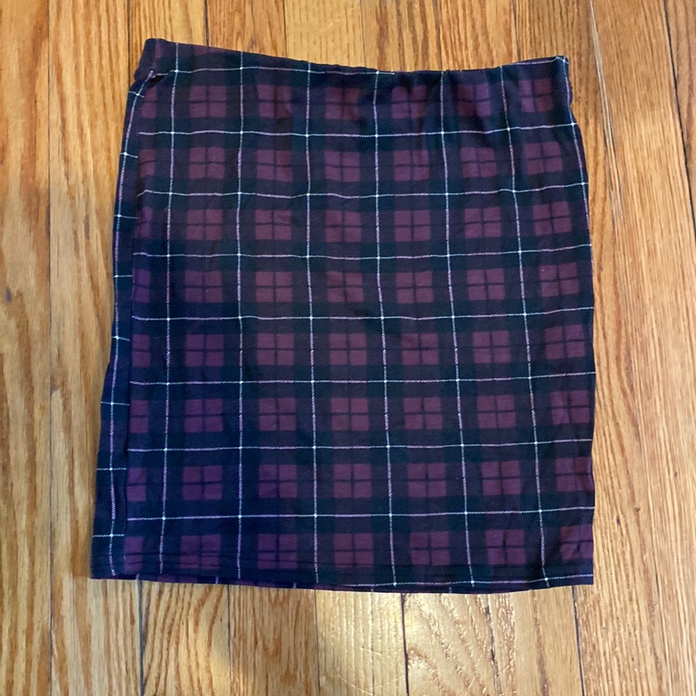 Boohoo plaid miniskirt